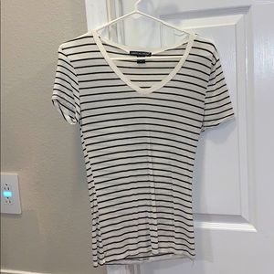 SOFT BLACK AND WHITE STRIPED TSHIRT